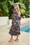 PRISM LACE DRESS - navy multi